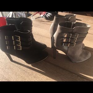 Sam Libby 2 pairs black and grey heel boots